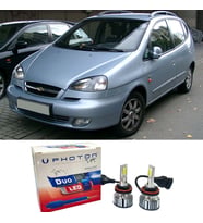 Chevrolet Rezzo Led Xenon Uzun + Kısa Far Ampulü H4 Duo Yeni Seri Beyaz