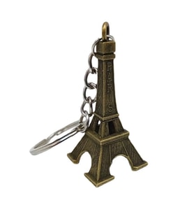 Paris Eyfel Kulesi 3D Metal Anahtarlık Gold