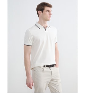 LCWAIKIKI Classic Beyaz Polo Yaka Pike Erkek Tişört