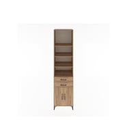 Hyperion Dolap 5 Raflı 2 Çekmeceli 2 Kapaklı 60x44x243 Çam-Çam