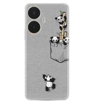 Realme C55 Kılıf Silikon Desen Özel Seri Pandalar 1798