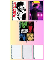 cowboy bebop 3 adet defter A4 büyük boy 72 sayfa çizgili_kareli_çizgisiz defter seti