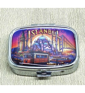 Northcity İstanbul Temalı İlaç Kutusu Alk4369 - Şık ve Kompakt Seyahat İlaç Kutusu