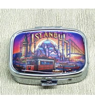 Northcity İstanbul Temalı İlaç Kutusu Alk4369 - Şık ve Kompakt Seyahat İlaç Kutusu