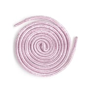 Pembe Beyaz Simli 5 MM Yuvarlak Bot Bağcığı