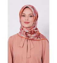 Lesscarves Desenli Pamuk İpek Eşarp LS2203