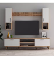 Mega 180 lik Kapaklı Raflı Tv Ünitesi Çam Beyaz - TVU0203