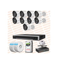 Provzen Hikvision 9 IP 4MP ColorVu Mikrofonlu Güvenlik Kamerası Olay Anında bildirim