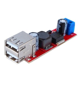 Çift USB Çıkışlı 9V / 12V / 24V / 36V - 5V Dönüştürücü DC 3A