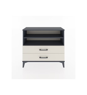 Arges Şifonyer 2 Raflı 2 Çekmeceli 88x30x80 Antrasit-Aytaşı