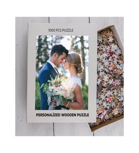 Ahşap Kişiye Özel Puzzle Seviliye Hediye Evlilik Yıl dönümü hediyesi