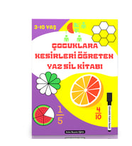 Çocuklara Kesirleri Öğreten YAZ-SİL Kitabı