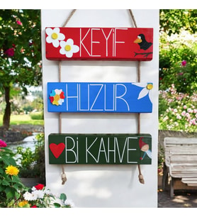 Bahçe Süsü Duvar Süsü Balkon Süsü Dekorasyon  ev hediyesi hediye Teras Kapı Süsü Mutfak Süsü Hediyelik Eşya Ölçü 60*30 (Çok Renkli)