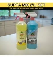 Supta Mix 2'li Set Çok Amaçlı ve Mutfak Banyo Temizlik Bir Arada (Sarı)