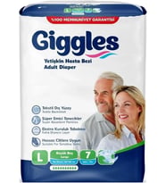 Giggles Yetişkin Bel Bağlamalı Hasta Bezi Large 7'Li 1 Paket 7 Adet