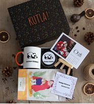 Kişiye Özel Uykucu Panda Hediye Kutusu - Kişiye Özel Kupa Standart, Çay, Takvim, Mum Doğum Günü Hediyesi