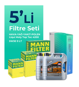 MANN Amarok 3.0 Dizel Filtre Bakım Seti Liqui Moly Motor Yağlı (2022-2026) 5 Li