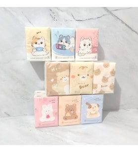 Sevimli Figürlü Çocuk Mendili 9'lu Paket