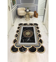 Modern Desenli Lazer Kesim Dijital Baskı Kaymaz Taban Halı H0368