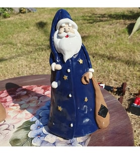 Polyester Lacivert Tonton Noel Baba