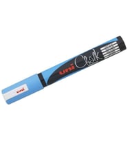 Uni Chalk 1.8-2.5 mm Yuvarlak Uç Su Bazlı Sıvı Tebeşir Kalemi A.Mavi 