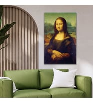 Tekli Dikey Kanvas Duvar Tablosu Leonardo da Vinci Mona Lisa