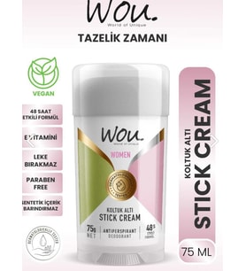 WOU World of Unique Stick Krem, Koltuk Altı Terleme Önleyici 48 Saat Etkin Korum