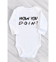 Bebek Beyaz How You Doin Uzun Kollu Çıtçıtlı Body