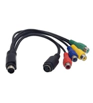 MMI Erkek 7 Pin Dişi 4 Pin S-Video To 4 RCA RGB Görüntü Kablosu (DVD - DV - Eski Ekran Kartı - Tüplü Televizyon)