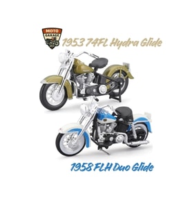 Harley-Davidson Maket Seti - 1:18 Duo Glide & Hydra-Glide