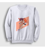 Presmono Unisex Beyaz Momo Ayase V2 Anime Dandadan Sweatshirt 512301tt