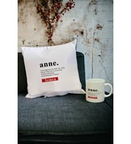 Anneye Hediye Kupa Bardak ve Yastık Set (Beyaz)
