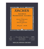 Arches Suluboya Defteri Rough Natural White 300 gr 23x31 cm 12 Sayfa 