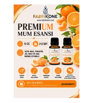 Premium Mum Esansı 5 cc 2'li Set - Mandalina, Portakal - Soya Wax, Parafin, Jel Wax ve Bal Mumu Uyumlu BKFAB2MNPT5