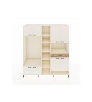 Kronos Dolap 12 Raflı Tek Çekmeceli 8 Kapaklı 220x59x243 Aytaşı-Aytaşı/Çam