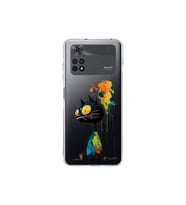 Poco M4 Pro ile Uyumlu Splash Kedi Tasarımlı Şeffaf Silikon Kılıf