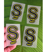 5X4 CM ÜTÜ İLE YAPIŞAN LACİVERT Ş HARFİ TRANSFER BASKI ARMA
