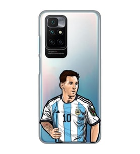 Redmi 10 2022 Uyumlu Lionel Messi Desenli Şeffaf Telefon Kılıfı