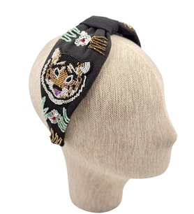 TIGER MODEL SİYAH KADİFE TAÇ