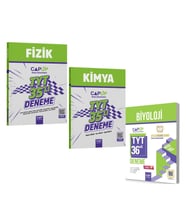 Çap Yayınları TYT Fizik Kimya ve Biyoloji Deneme Seti 3 Kitap