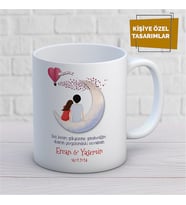 Kişiye Özel İsim Yazılabilir Sevgi Temalı Kupa Bardak