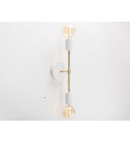 RİOLİGHT RETRO,VİNTAGE,RUSTİK BEYAZ 2XE27 DUYLU METAL AYNA ÜSTÜ DUVAR APLİK