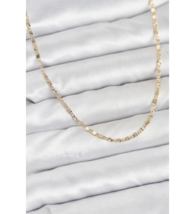 CM 14K Gold Renk Lazer İnce Zincirli Kadın Kolye - TJ-BKO10926