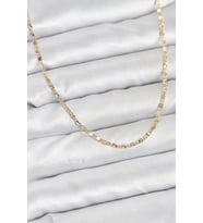 CM 14K Gold Renk Lazer İnce Zincirli Kadın Kolye - TJ-BKO10926