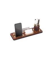 Çok Amaçlı Kullanılan Ahşap Modern Masa İsimlik Ofis Dekoru (Vizon)
