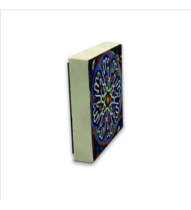 Yâ Allah  (8 kere) Baskılı Doğaltaş  Magnet(KH-139)Buzdolabı Süsü