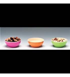 RENKLİ YUVARLAK  BAMBU ÇEREZLİK-PEMBE-ORANJ-YEŞİL WHR 2079