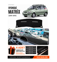 HYUNDAİ MATRİX (2001-2010) Uyumlu Torpido Örtüsü Torpido Kılıfı - Siyah Gri