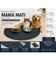 Kedi Köpek Beslenme Paspası Kedi Köpek Mama Altlığı 60x35 Cm Büyük Boy