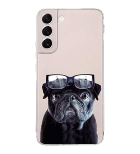 PrintiFy Samsung Galaxy S22 Plus ile Uyumlu Köpek 3 Kamera Korumalı Şeffaf Kılıf
